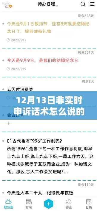 掌握關鍵技巧，非實時申訴話術在12月13日的實際應用策略與話術指南