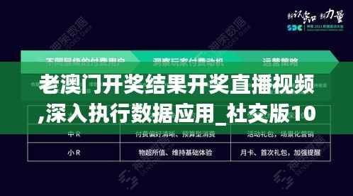老澳門開獎結(jié)果開獎直播視頻,深入執(zhí)行數(shù)據(jù)應(yīng)用_社交版10.934
