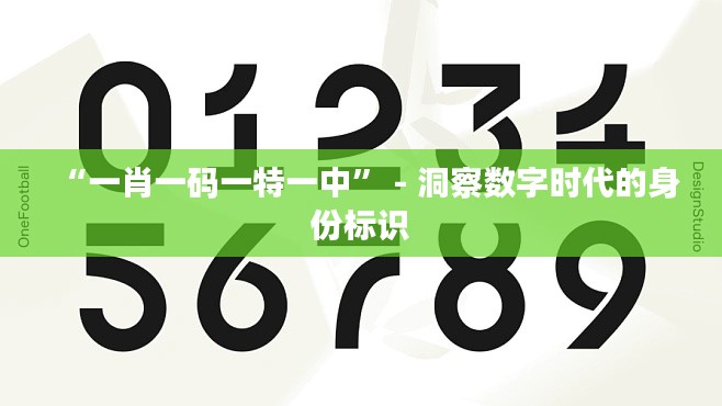 “一肖一碼一特一中” - 洞察數字時代的身份標識