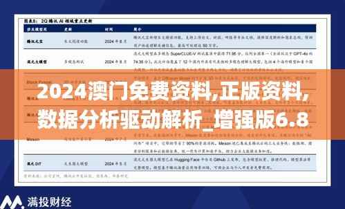 2024澳門免費資料,正版資料,數據分析驅動解析_增強版6.804
