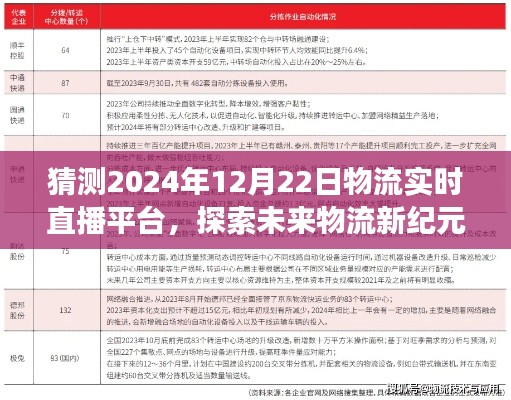2024年物流實時直播平臺展望，探索未來物流新紀元的發展趨勢與預測分析