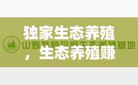 獨家生態養殖，生態養殖賺錢嗎 