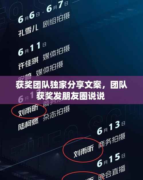 獲獎團隊獨家分享文案，團隊獲獎發朋友圈說說 