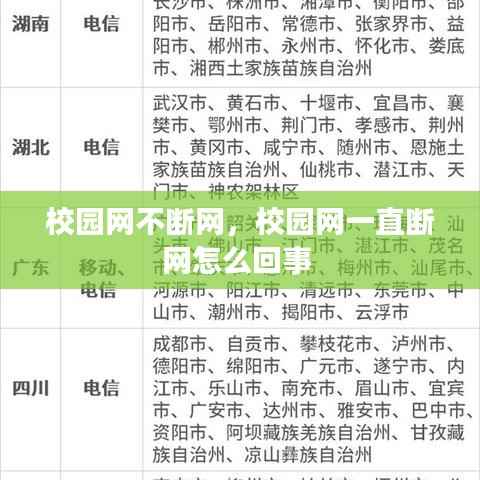 校園網(wǎng)不斷網(wǎng)，校園網(wǎng)一直斷網(wǎng)怎么回事 