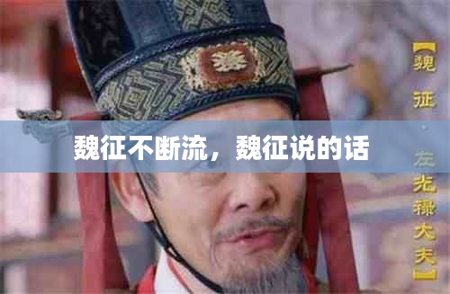 魏征不斷流，魏征說的話 