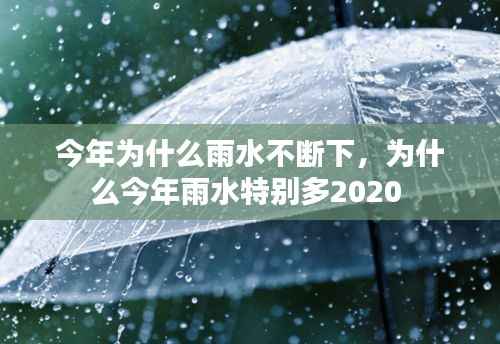 今年為什么雨水不斷下，為什么今年雨水特別多2020 