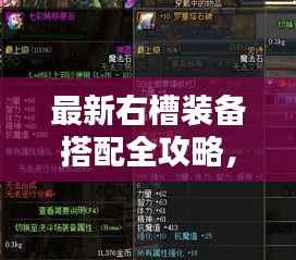 最新右槽裝備搭配全攻略，打造獨一無二完美組合