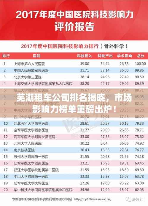 蕪湖租車公司排名揭曉，市場影響力榜單重磅出爐！