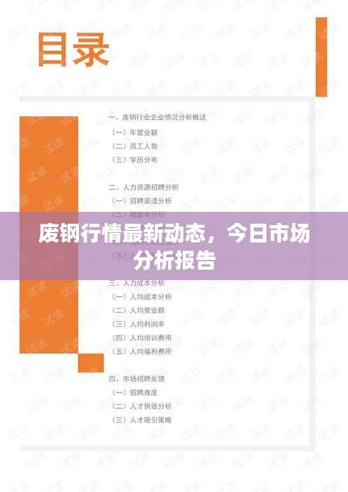 廢鋼行情最新動態，今日市場分析報告