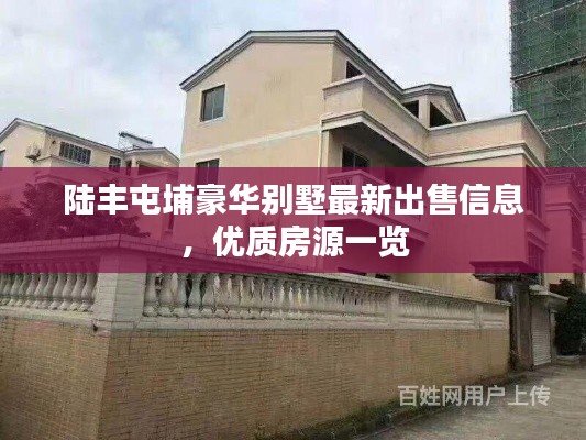 陸豐屯埔豪華別墅最新出售信息，優質房源一覽