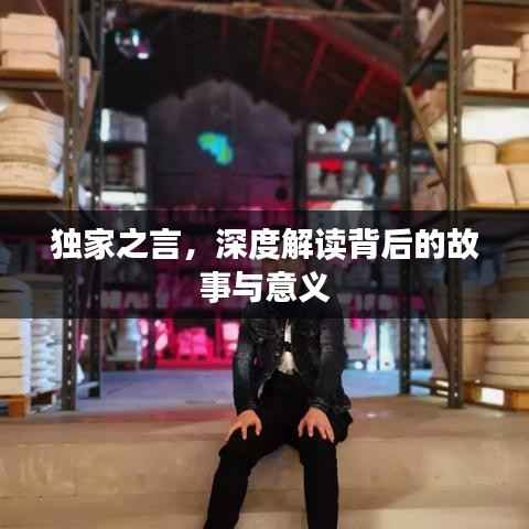 獨家之言，深度解讀背后的故事與意義