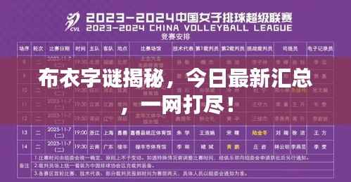 布衣字謎揭秘，今日最新匯總，一網打盡！