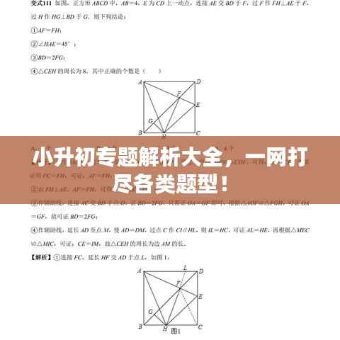 小升初專題解析大全，一網(wǎng)打盡各類題型！