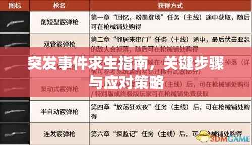 突發事件求生指南，關鍵步驟與應對策略