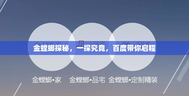 金螳螂探秘，一探究竟，百度帶你啟程