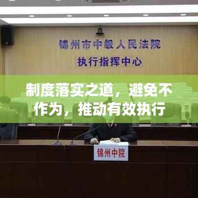制度落實之道，避免不作為，推動有效執行