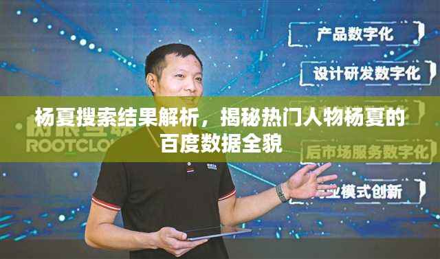 楊夏搜索結(jié)果解析，揭秘?zé)衢T人物楊夏的百度數(shù)據(jù)全貌