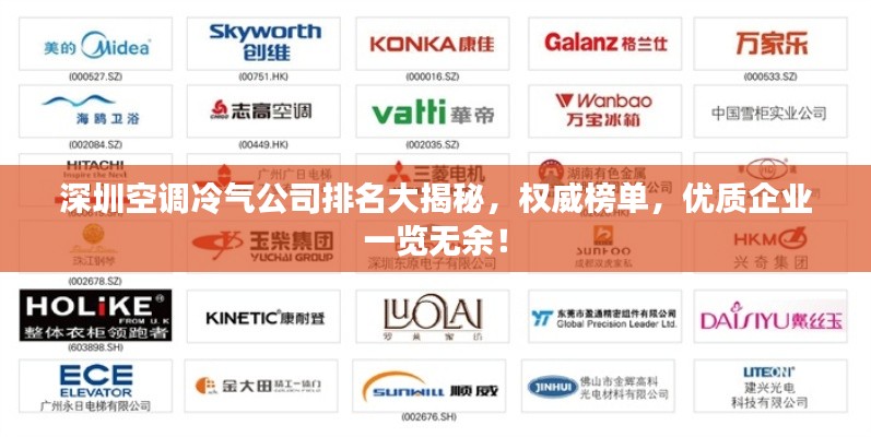 深圳空調(diào)冷氣公司排名大揭秘，權威榜單，優(yōu)質(zhì)企業(yè)一覽無余！