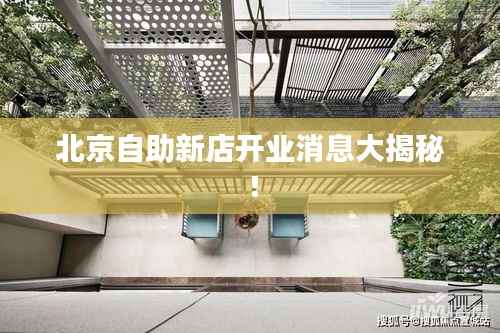 北京自助新店開業消息大揭秘！