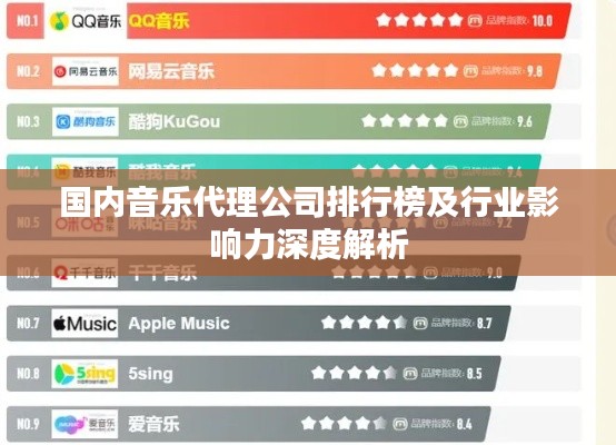 國(guó)內(nèi)音樂代理公司排行榜及行業(yè)影響力深度解析